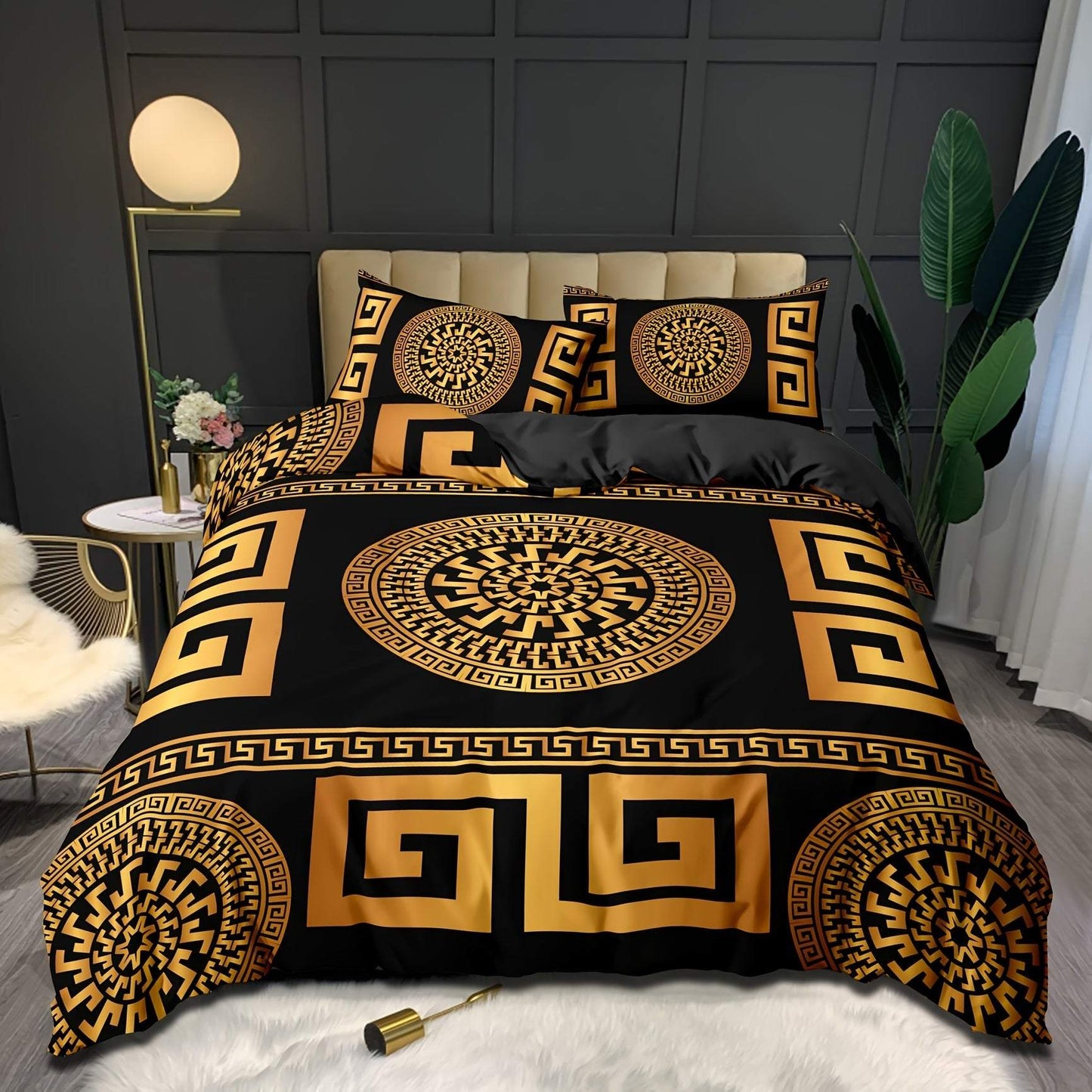 Retro Geometric Quilt Cover Set