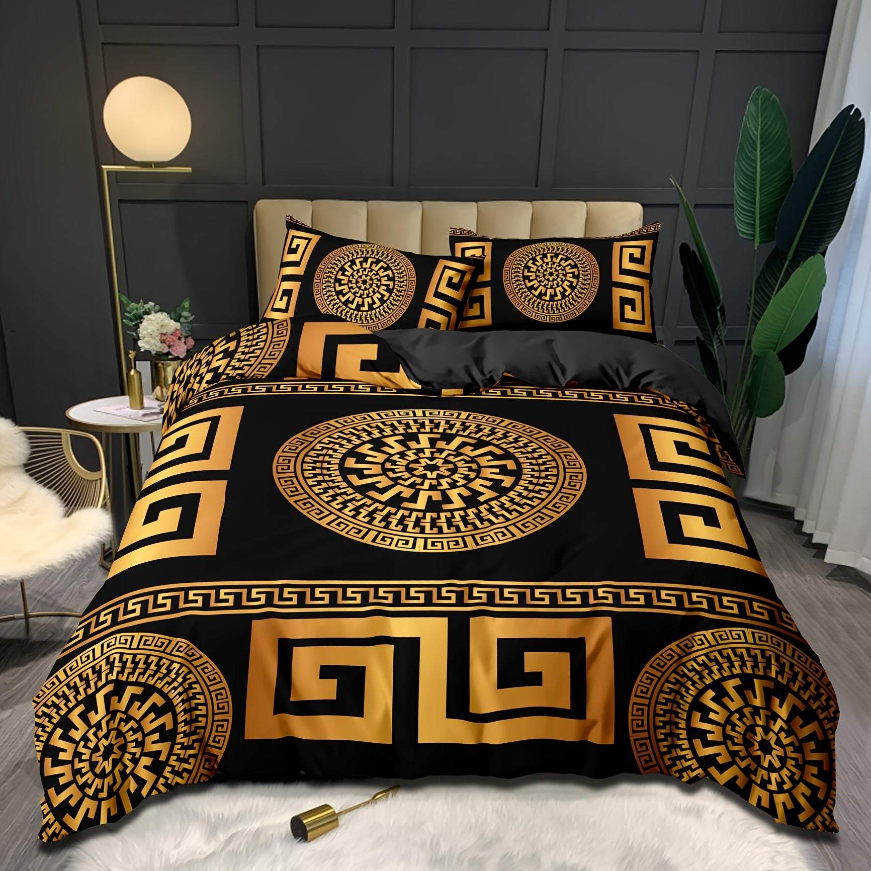 Retro Geometric Quilt Cover Set