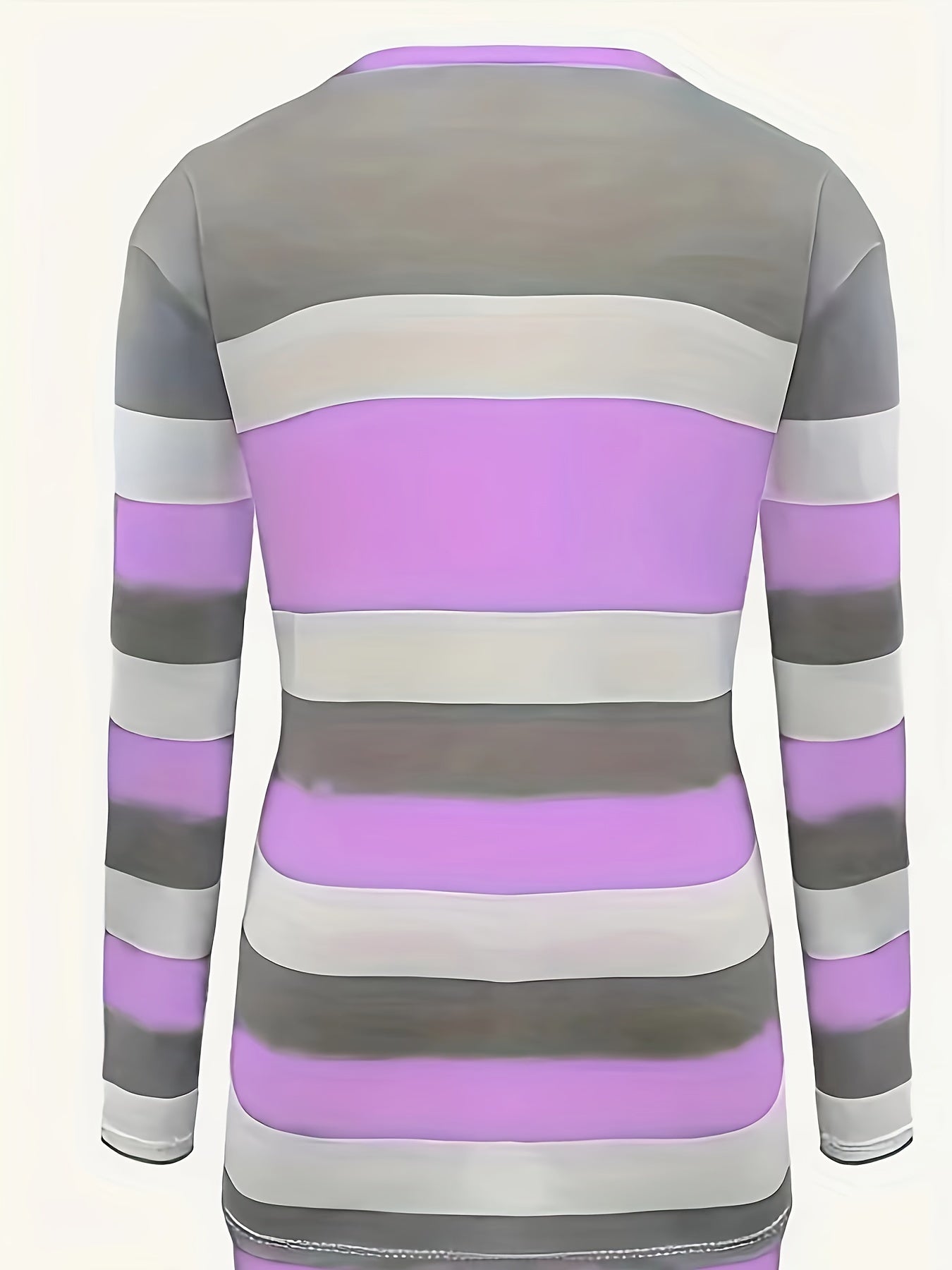 Fashion Striped Large Size T-shirt