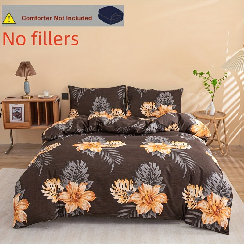  Tropical Floral Bedding Set 3 pcs