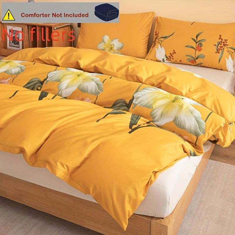 3pcs Floral Duvet Cover Set