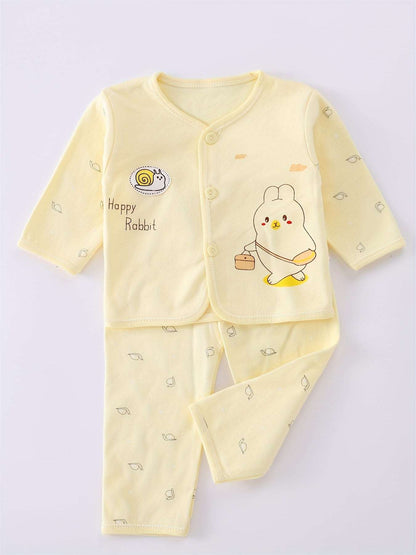 Girls Outfit Set -  7 pcs, Soft Cotton, All-Season,  Bear Themed