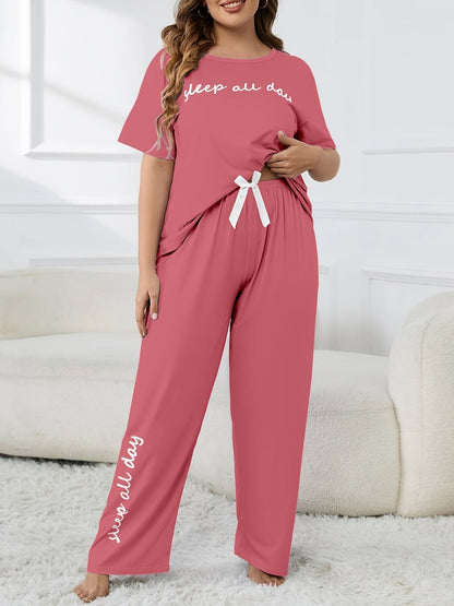 Plus Size Keep All Day Pajama Set - Elegant Comfort Wear