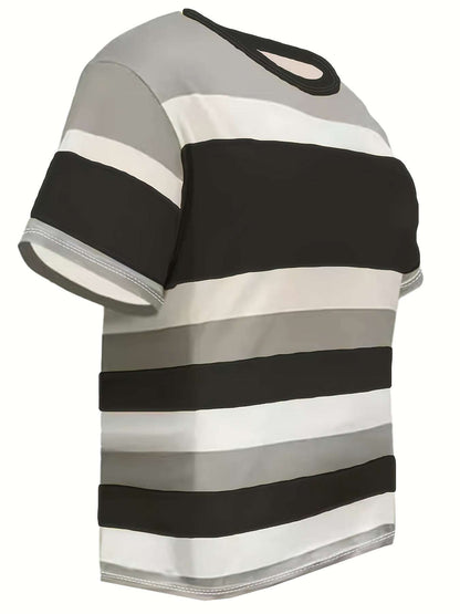 Womens Plus Size Striped T-Shirt 