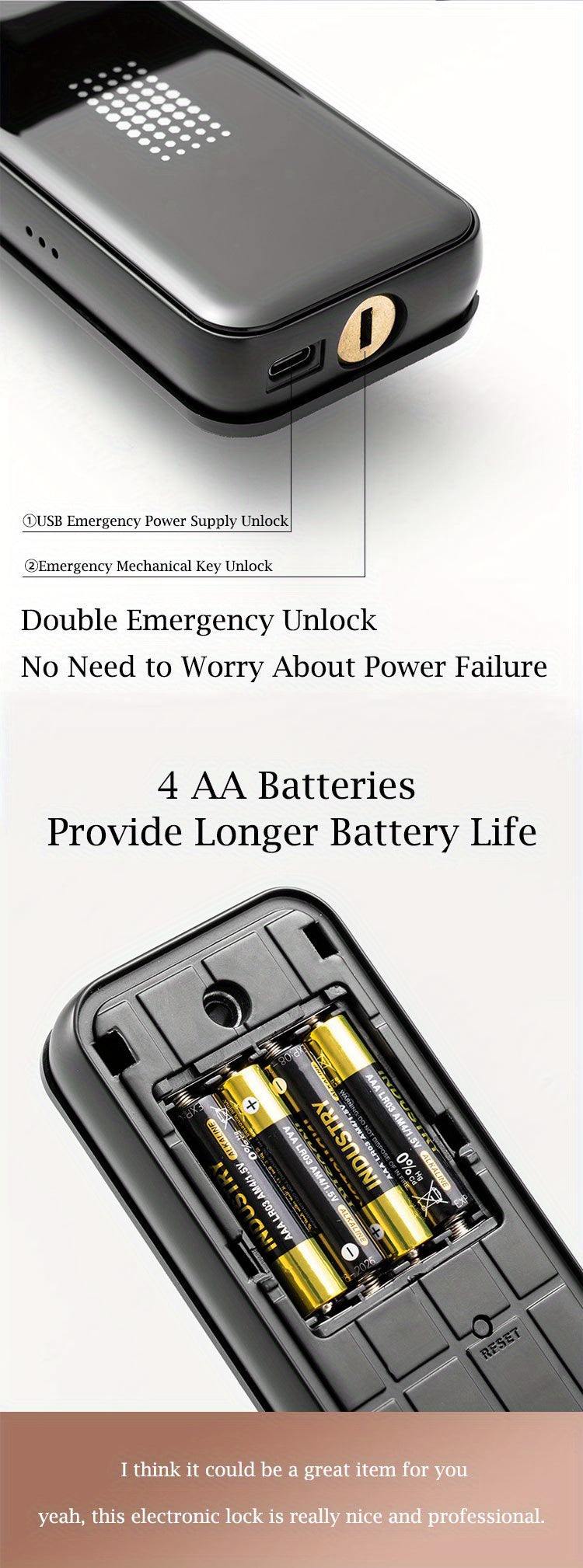 SUMUS Smart Door Lock - Keyless Entry, Front Door Security