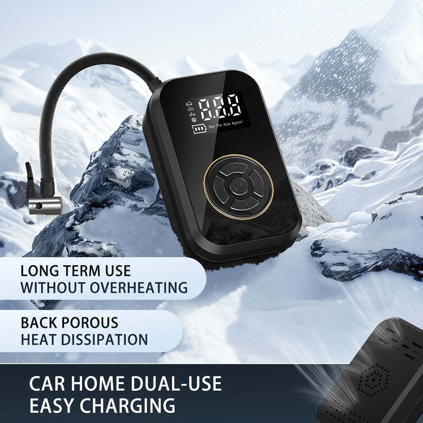 Car Air Compressor - 1 Portable, Inflator Wireless Handheld Pump