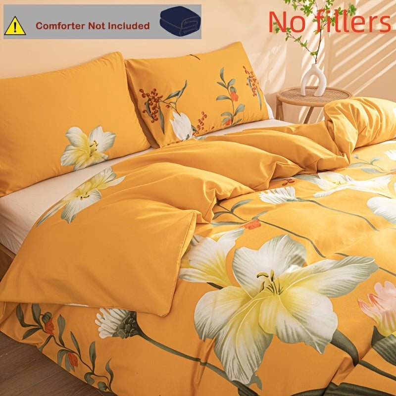 3pcs Floral Duvet Cover Set