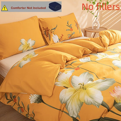3pcs Floral Duvet Cover Set