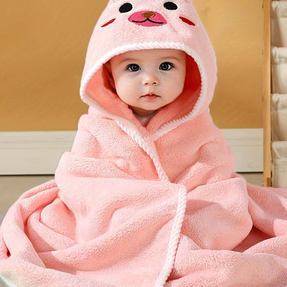 Animal Hooded Baby Bathrobe - Soft & Absorbent for Bath,100% Polyester