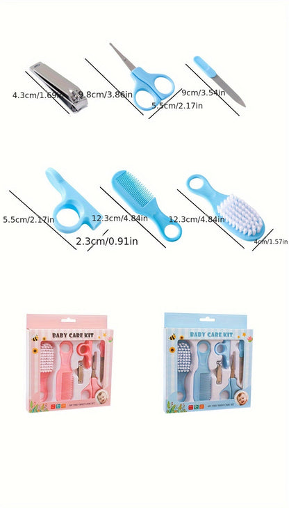 6 pcs set Comb Brush Nail Clipper Scissors Set