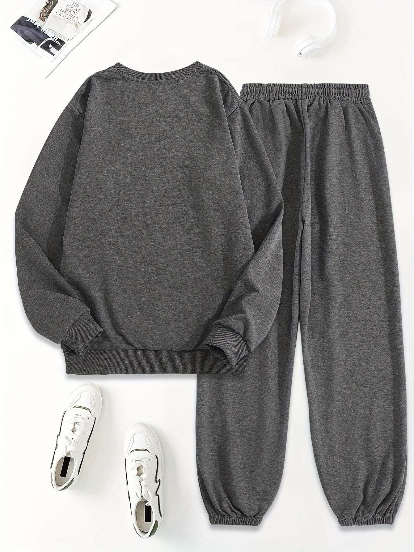 Women Cozy Heart Print Set