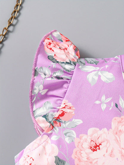 Girls Flutter Sleeve Jumpsuit