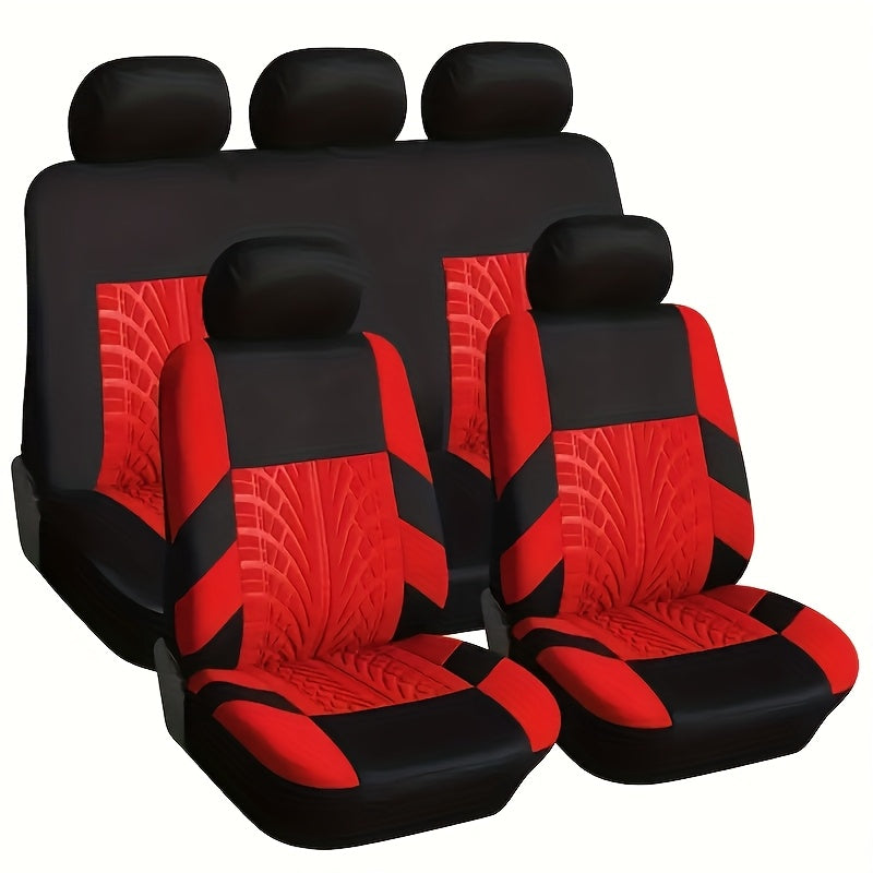 Luxury Linen 5-Seat Car Seat Covers, New Style, Premium, All-Season, Full Coverage, Integrated, Breathable, Auto Seat Protectors, Cushion Covers, Vehicle Interior Accessories, Polyester Fiber, Non-Textile Weaving, Fits Most M