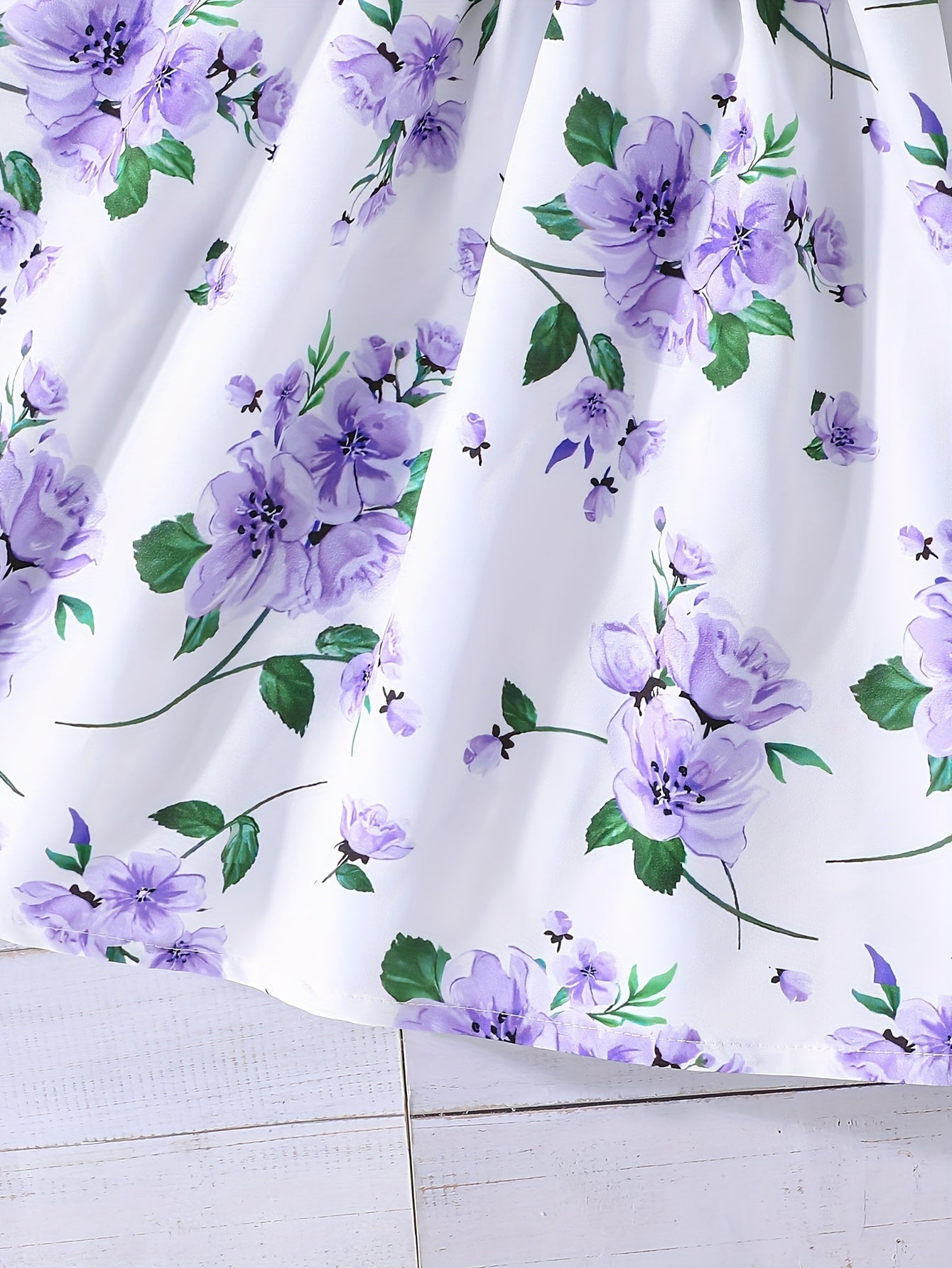 Girl Flower Print Vest Dress and Solid Jacket