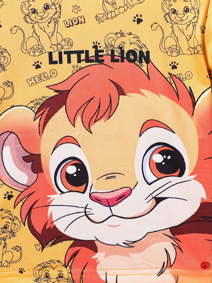 Boys Little Lion Print T-Shirt and Shorts Set