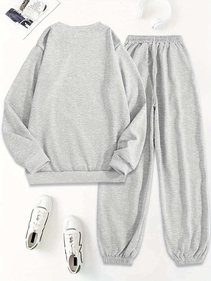 Women Cozy Heart Print Set