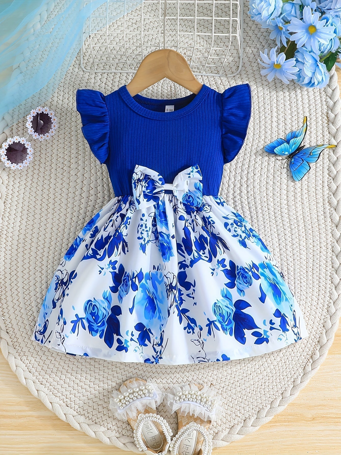 Floral Ruffle Sleeve Dress 