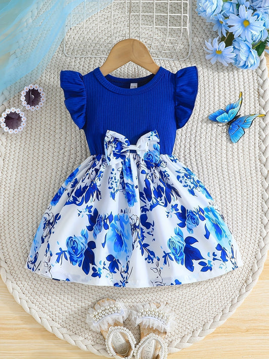 Floral Ruffle Sleeve Dress 