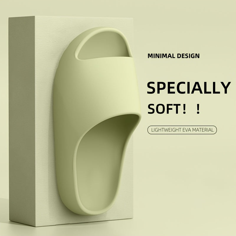 Unisex Soft Slides - Comfortable Indoor/Outdoor Flip-Flops with Non-Slip Textured Sole, Adjustable Ankle Strap, and Arch Support, Beige & Brown, Perfect for Casual Wear, Adjustable Comfort Slippers | Open Toe Design | EVA Mat