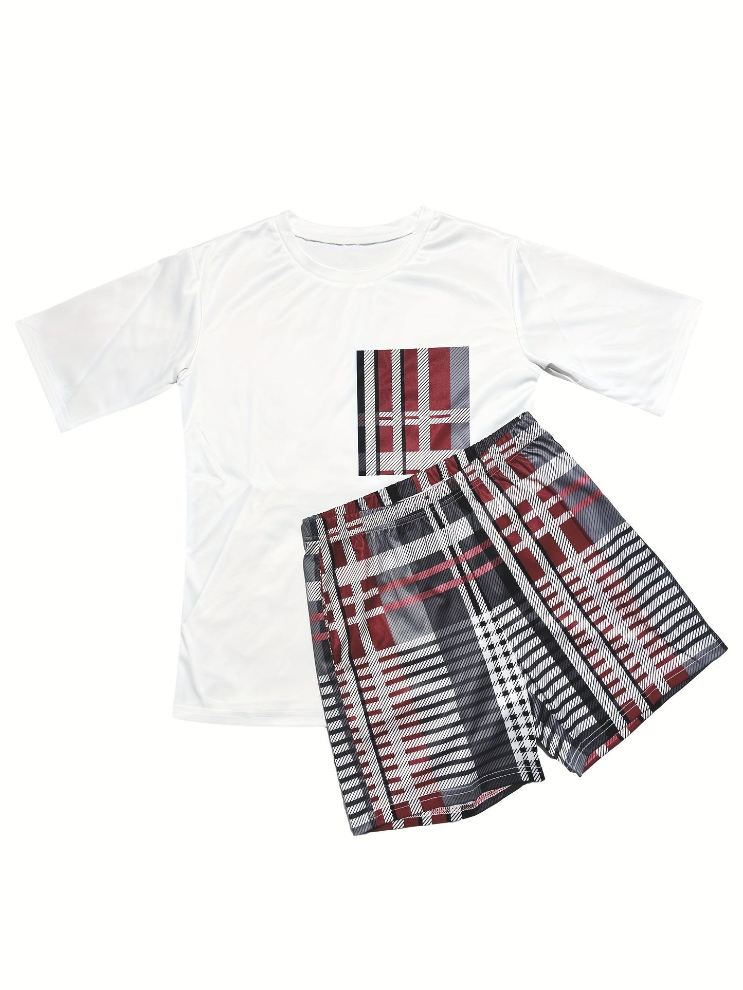 Patchwork Print Two-piece Set