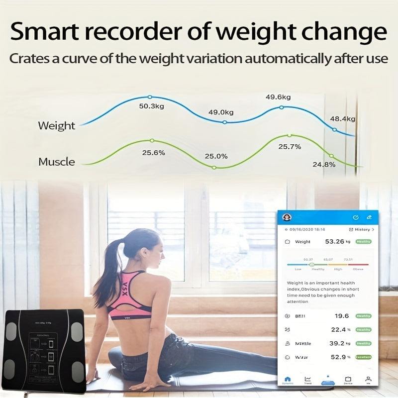 Smart Digital Bathroom Scale - Battery Powered Device