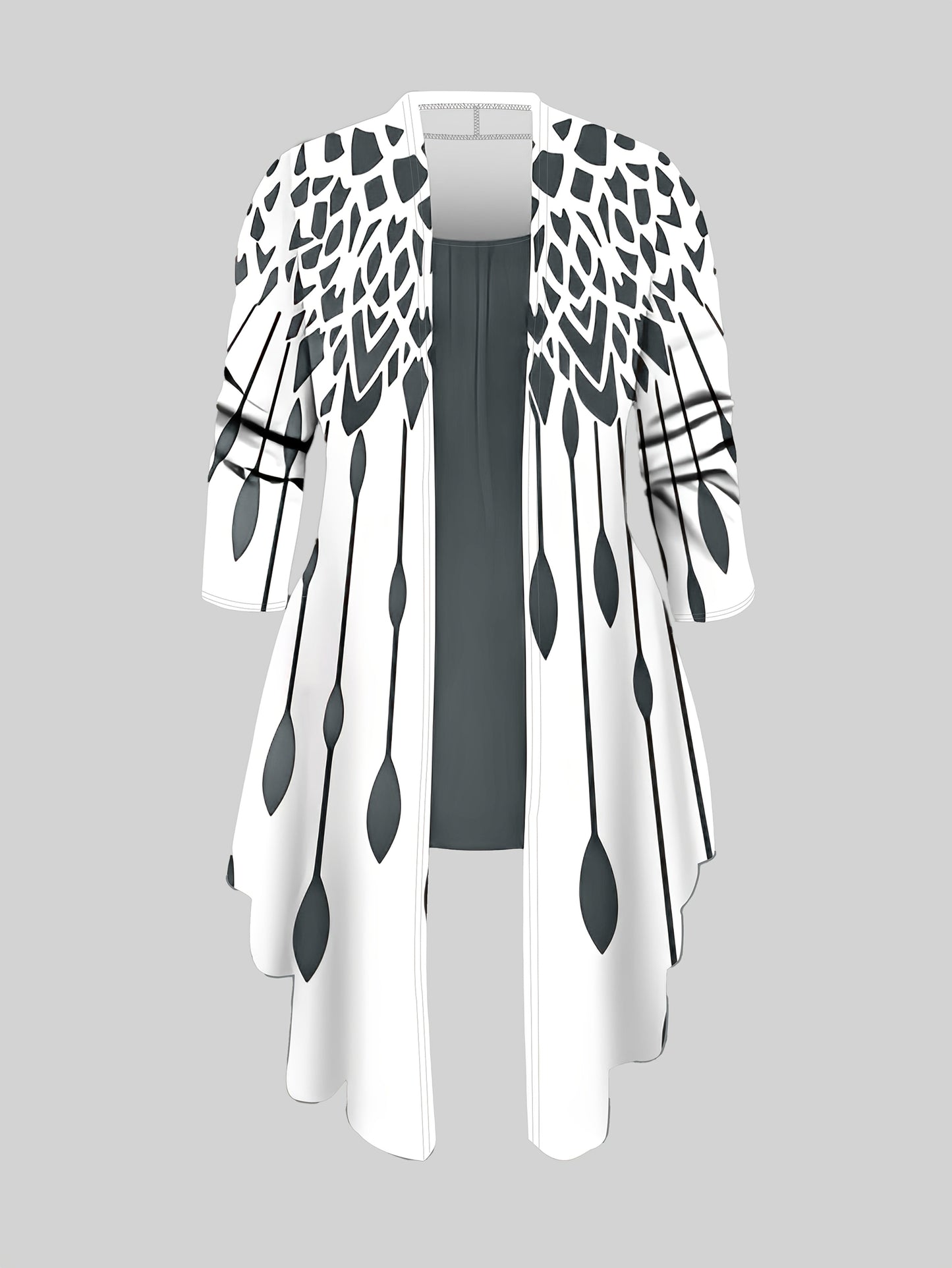 Plus Size Leopard Cardigan, Tank Top & Pants Set - Stretchy & Stylish