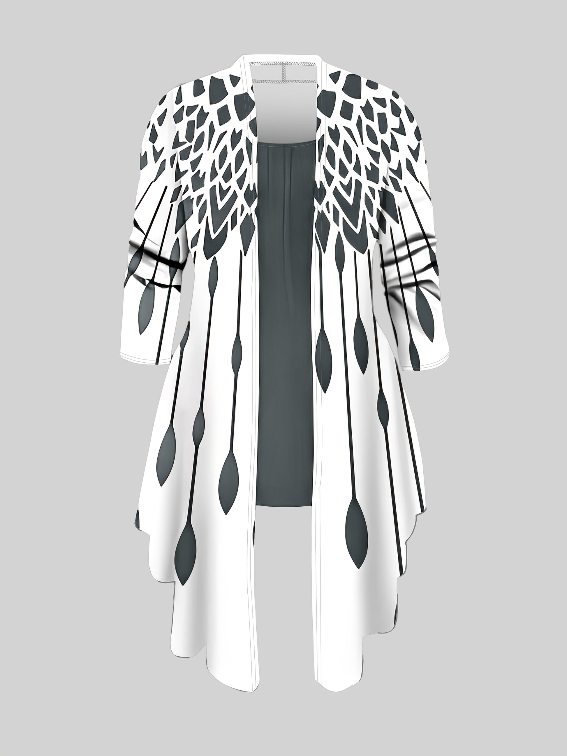 Plus Size Leopard Cardigan, Tank Top & Pants Set - Stretchy & Stylish