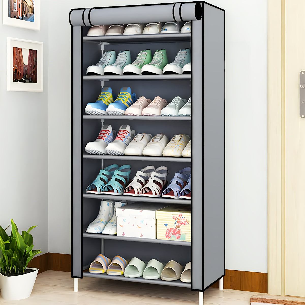 Layer Shoe Organizer - 6/8/10, Dustproof, Portable, Easy