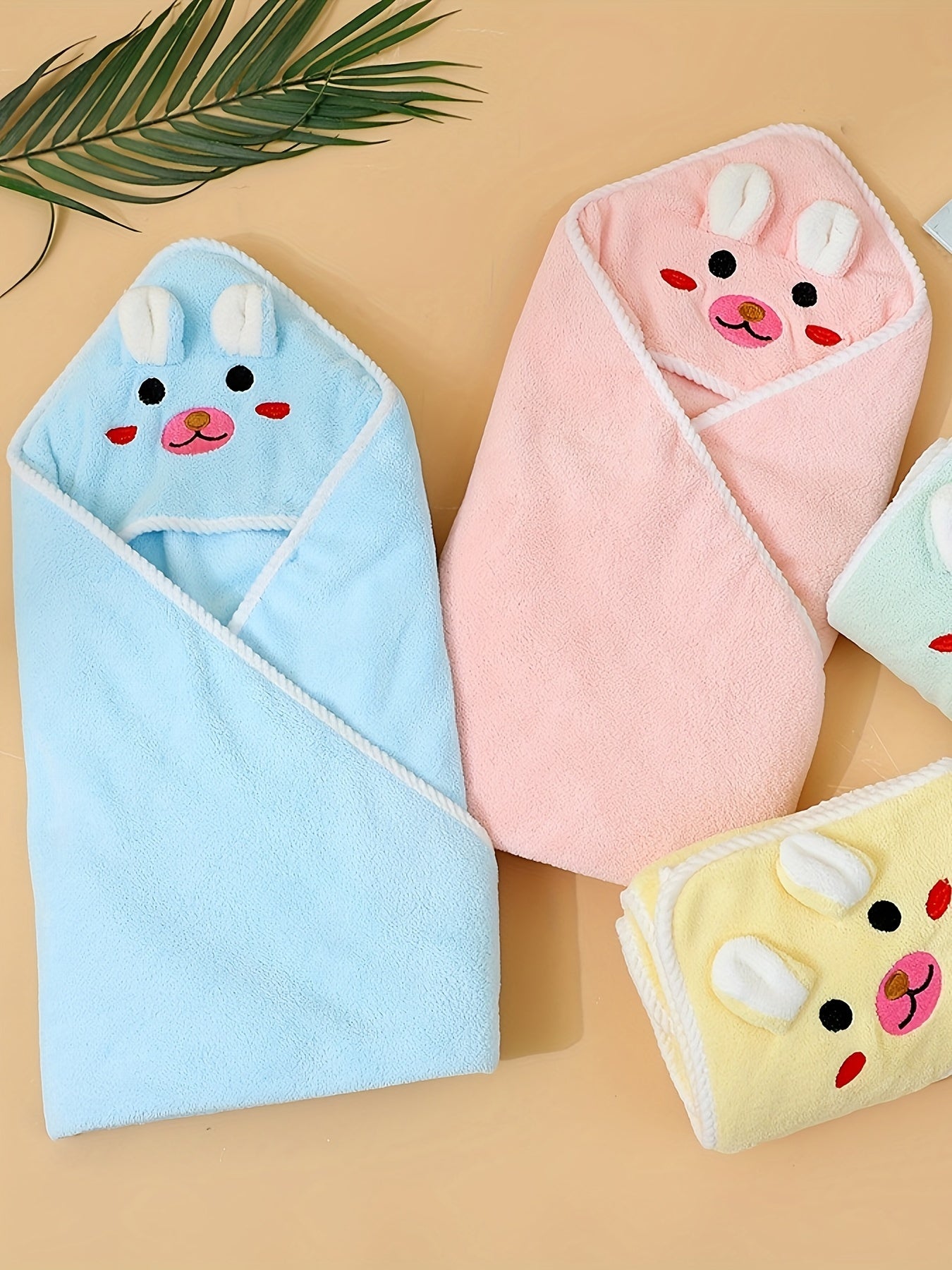 Animal Hooded Baby Bathrobe - Soft & Absorbent for Bath,100% Polyester