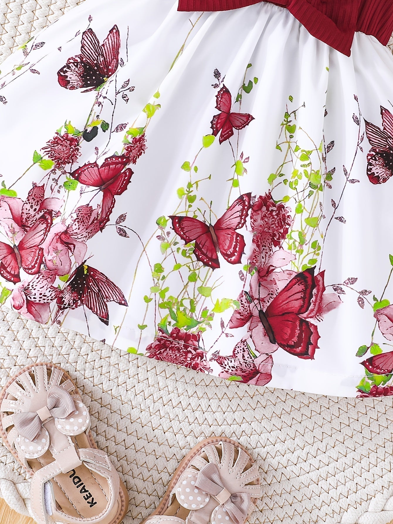 Floral Ruffle Sleeve Dress 