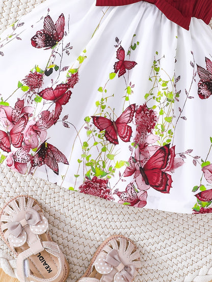 Floral Ruffle Sleeve Dress 