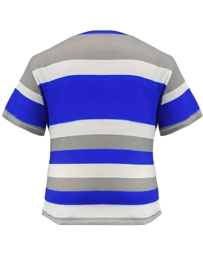 Womens Plus Size Striped T-Shirt 