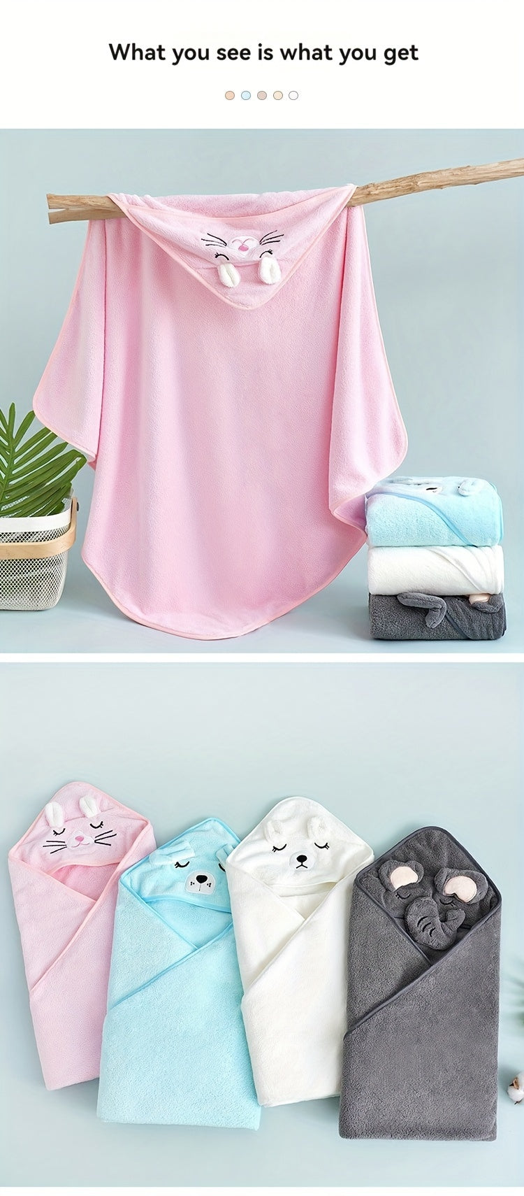 Elephant Hooded Baby Bathrobe and Hat 0-2 Years