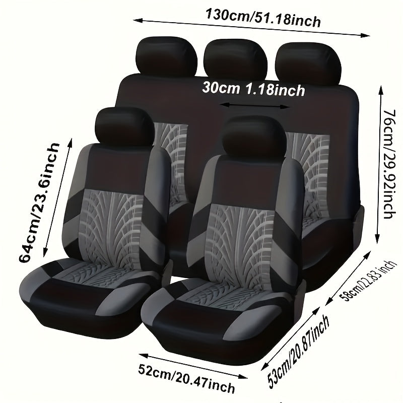 Luxury Linen 5-Seat Car Seat Covers, New Style, Premium, All-Season, Full Coverage, Integrated, Breathable, Auto Seat Protectors, Cushion Covers, Vehicle Interior Accessories, Polyester Fiber, Non-Textile Weaving, Fits Most M