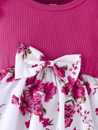 Floral Ruffle Sleeve Dress 