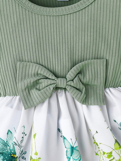 Floral Ruffle Sleeve Dress 