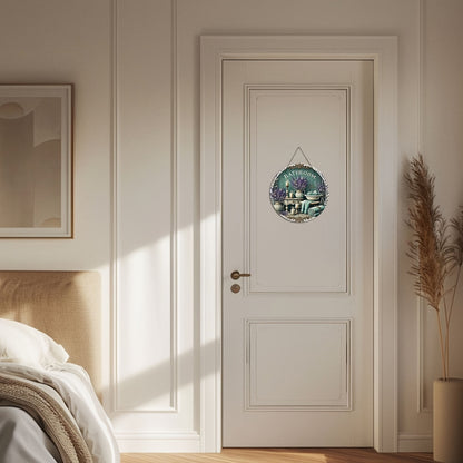 Rustic Lavender Bathroom Plaque