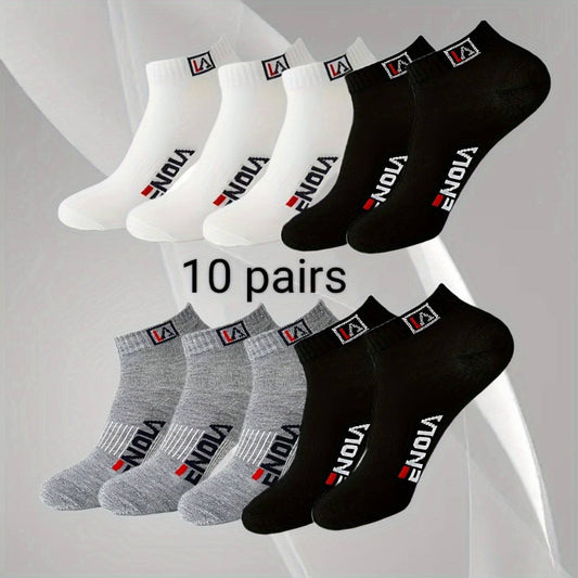 Men Ankle Socks - 10 Pairs, Polyester Blend Special Offer