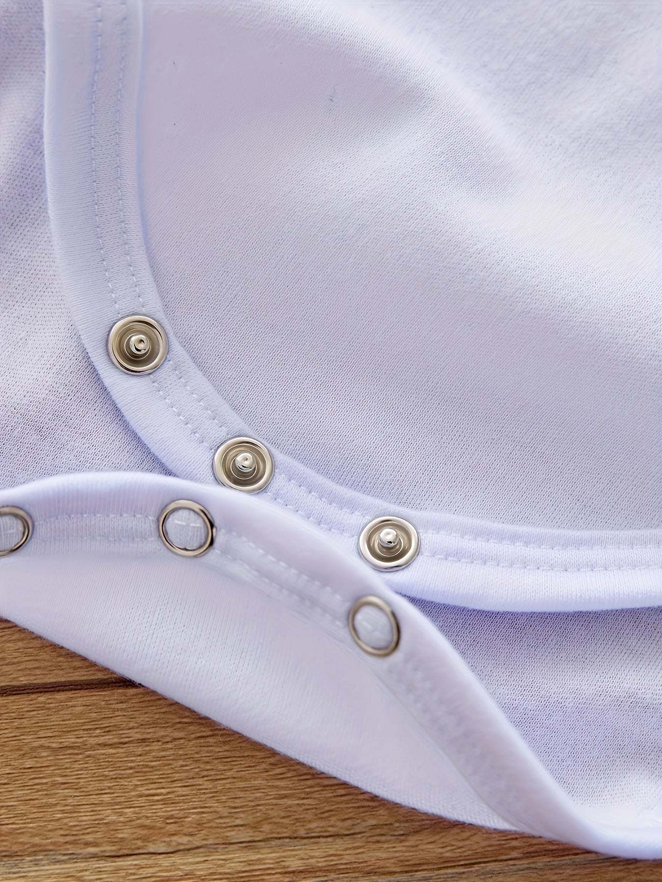 Pink Baby Bodysuit - Soft Polyester Crown & Heart Print Ideal