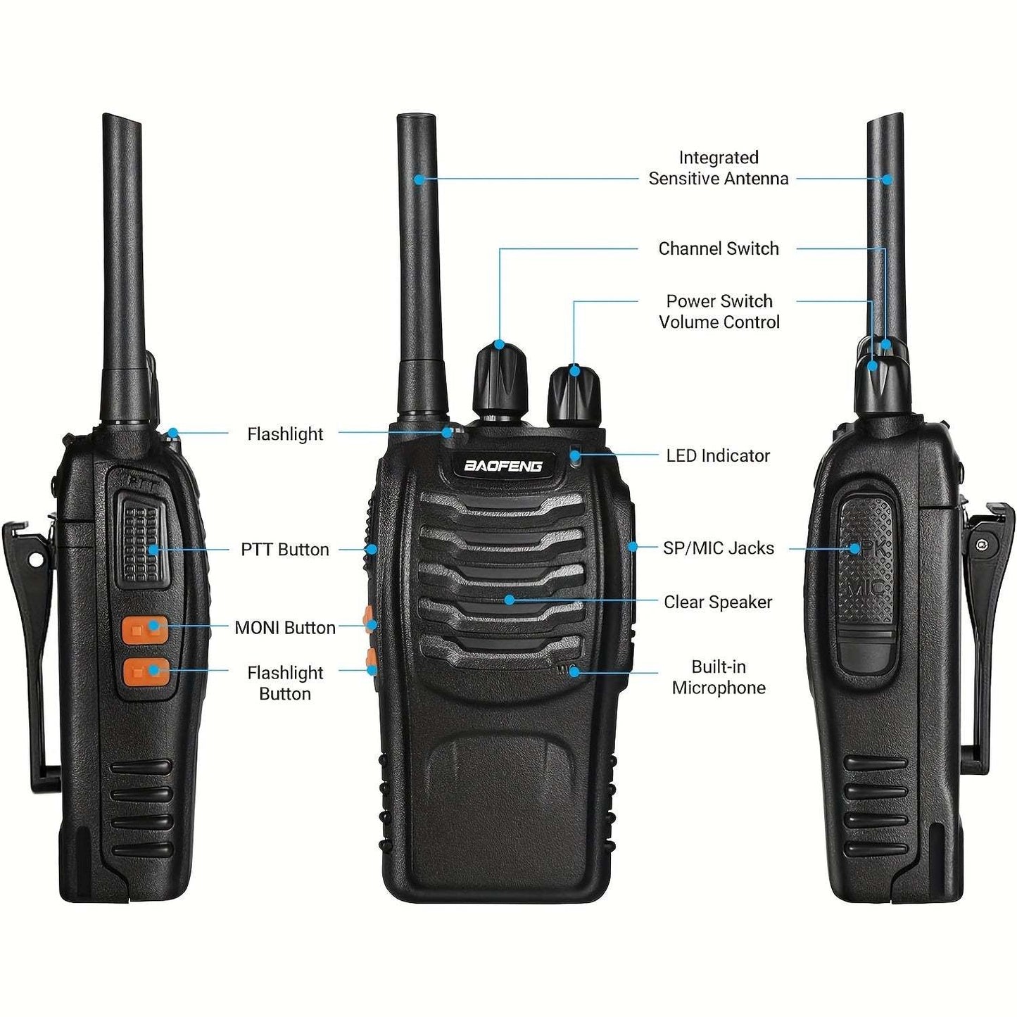 2 pcs Handheld Two-Way Radio for Adults - Ideal for Adventure