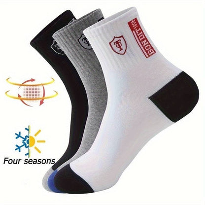 Men Mid-Calf Socks - Comfortable, Breathable, All-Season
